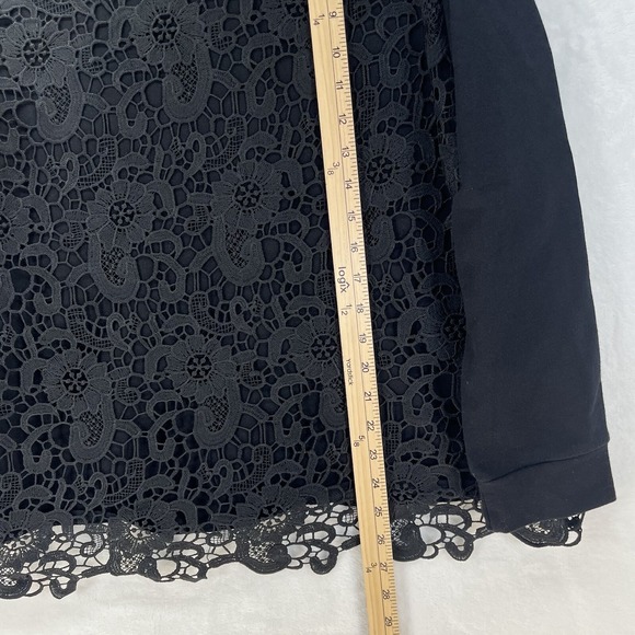 Adrianna Papell Lace Front Top Women's Size XXL Black - Picture 6 of 10